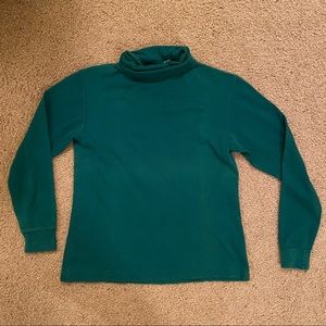 Lands’ End emerald cotton turtleneck